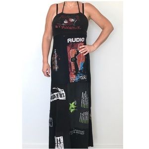 Vintage T-Shirt Halter Maxi Dress